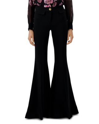 Giambattista Valli Cropped Silk Blend Pants In Black