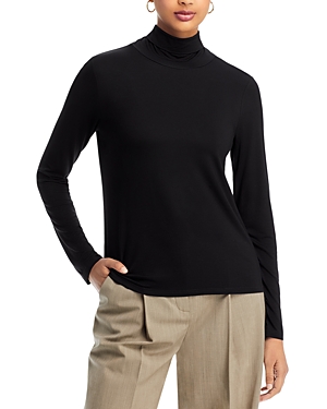 Shop Eileen Fisher Scrunch Turtleneck Slim Fit Top - 100% Exclusive In Black