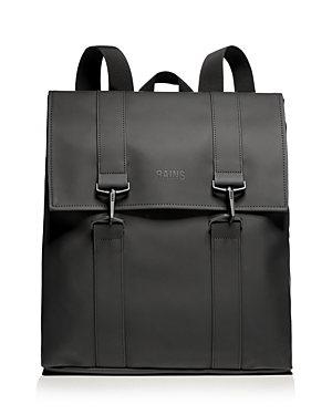 Shop Rains Msn Faux Leather Backpack In Black