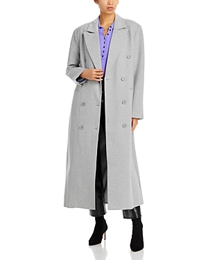 Good American Ponte Car Coat In Heather Gray