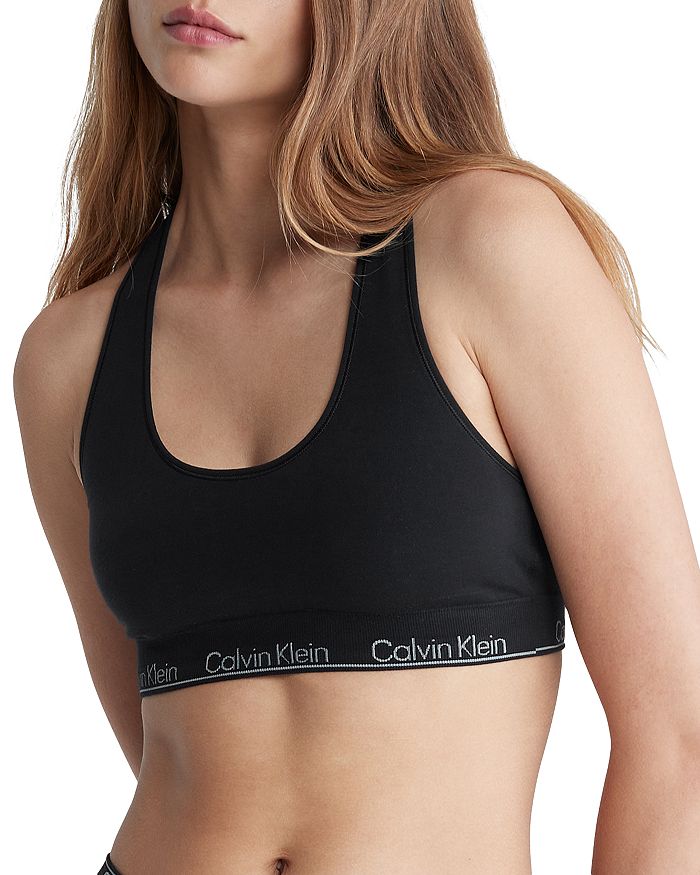 Calvin Klein Bralette Womens CK cotton sports bra no padding crop