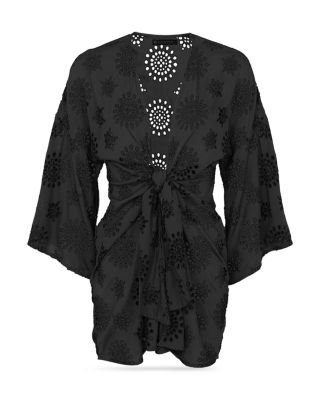 Eyelet Perola Knot Short Swim Cover Up