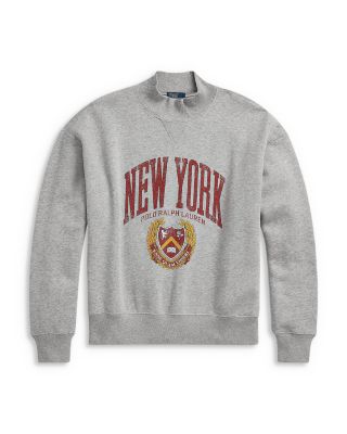 Ralph Lauren Long Sleeve Mock Neck Sweatshirt | Bloomingdale's