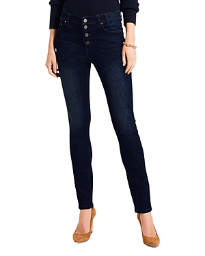 Nic+Zoe Button Fly Slim Jeans in Twilight