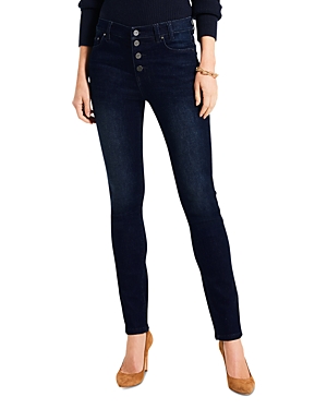 Nic + Zoe Nic+zoe Button Fly Slim Jeans In Twilight In Twilight