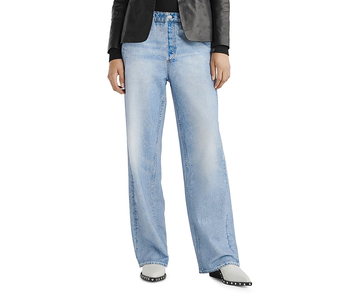rag & bone Miramar High Rise Wide Leg Cotton Terry Sweatpant Jeans