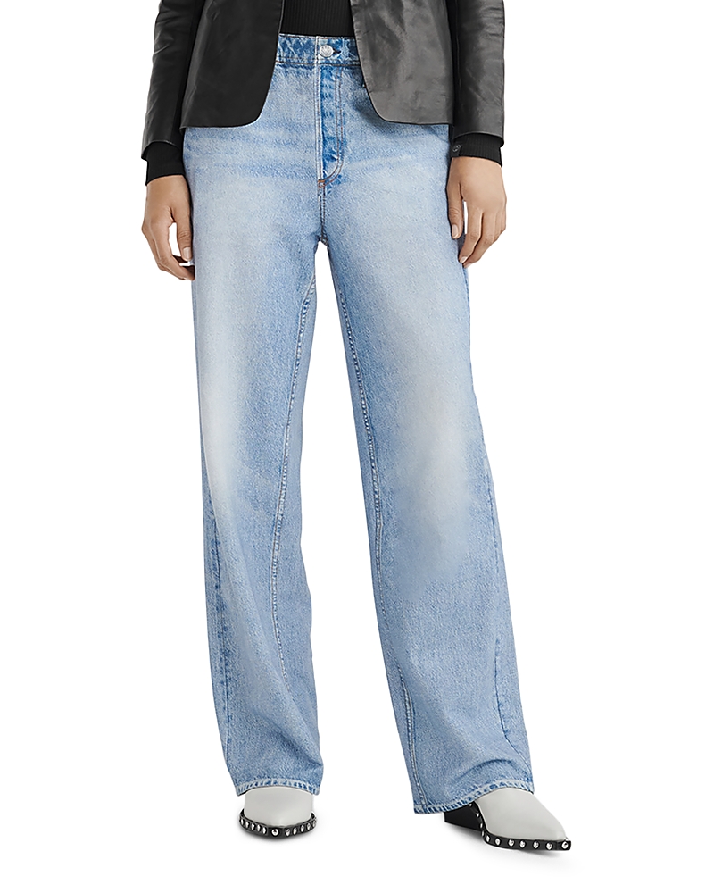 rag & bone Miramar High Rise Wide Leg Cotton Terry Sweatpant Jeans in Valentina