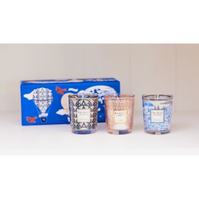 Trio of Travel Candles: Manhattan-Paris-Mykonos