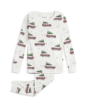 Firsts By Petit Lem Unisex Station Wagon Print Pajama Set - Baby In Off White