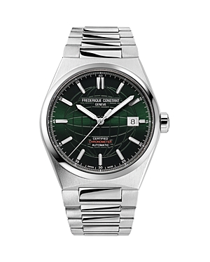 Shop Frederique Constant Highlife Automatic Cosc Watch, 39mm In Green/silver