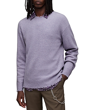 Shop Allsaints Luka Crew Sweater In Lilac Purple