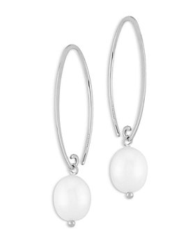 Bloomingdale's - Cultured Freshwater Pearl Threader Earrings in Sterling Silver