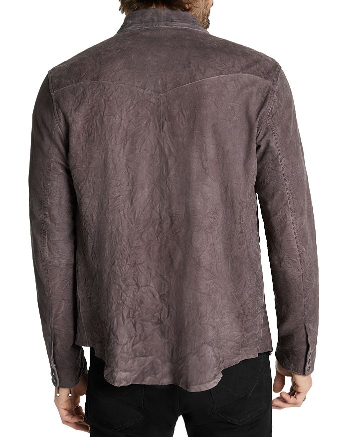 Shop John Varvatos Mason Regular Fit Sheepskin Western Shirt In Purple Haze
