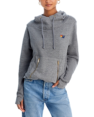 Aviator Nation Ninja Pullover Hoodie In Heather Gray