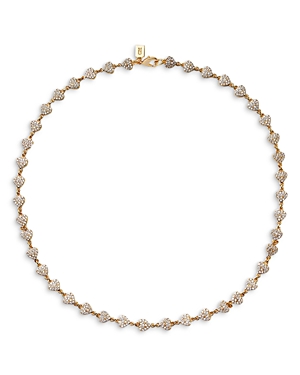 Crystal Haze Jewelry Jewelry Habibti Pave Chain Necklace In 18k Gold Plated, 18