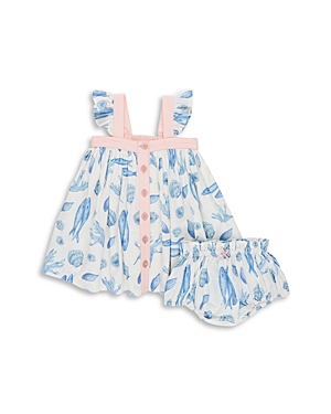 Pink Chicken Girls' Gabriela Flutter Sleeve Dress & Bloomers Set - Baby