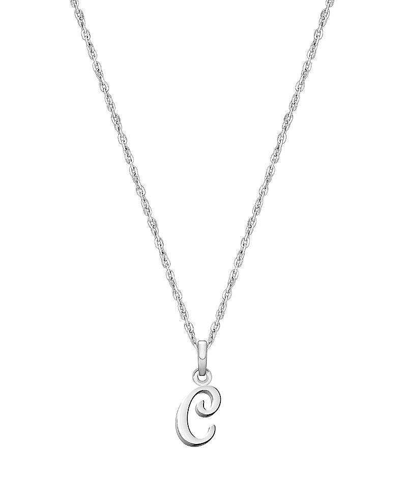 TINY BLESSINGS GIRLS' STERLING SILVER INITIAL 13-14 NECKLACE - CHILDREN