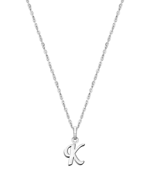 Tiny Blessings Girls' Sterling Silver Initial 13-14 Necklace - Baby, Little Kid, Big Kid In Silver - K