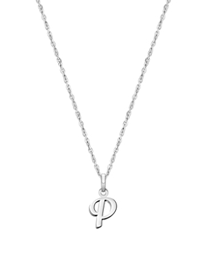 Tiny Blessings Girls' Sterling Silver Initial 13-14 Necklace - Baby, Little Kid, Big Kid In Silver - P