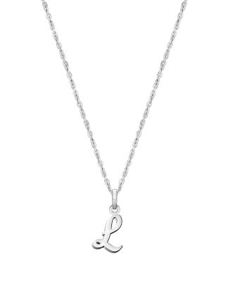 Tiny Blessings Girls' Sterling Silver Initial 13-14 Necklace - Little Kid, Big Kid