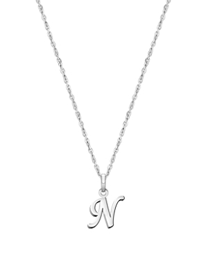 Tiny Blessings Girls' Sterling Silver Initial 13-14 Necklace - Baby, Little Kid, Big Kid In Silver - N