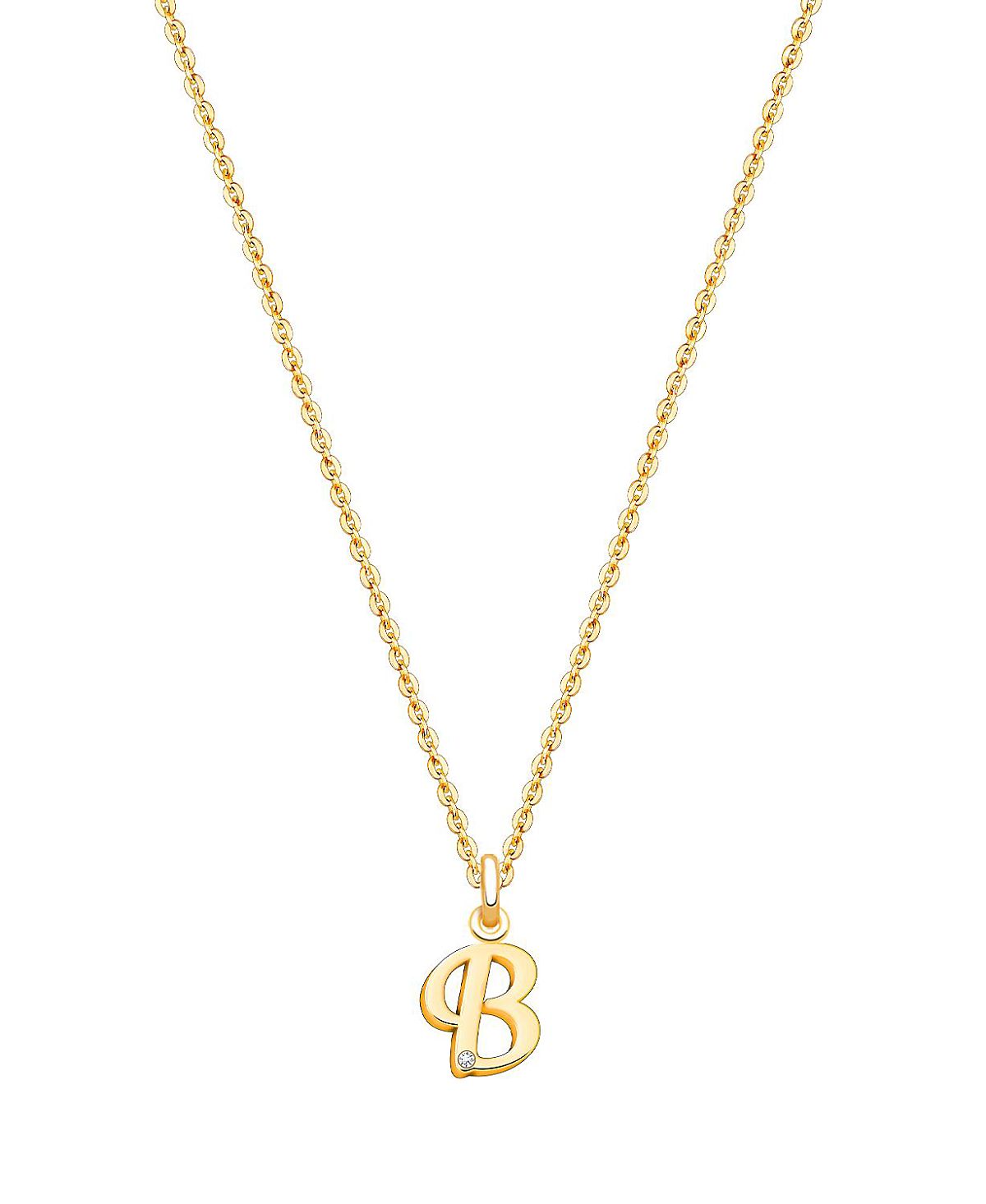Tiny Blessings Girls 14K Gold Diamond Initial 13-14" Necklace - Children