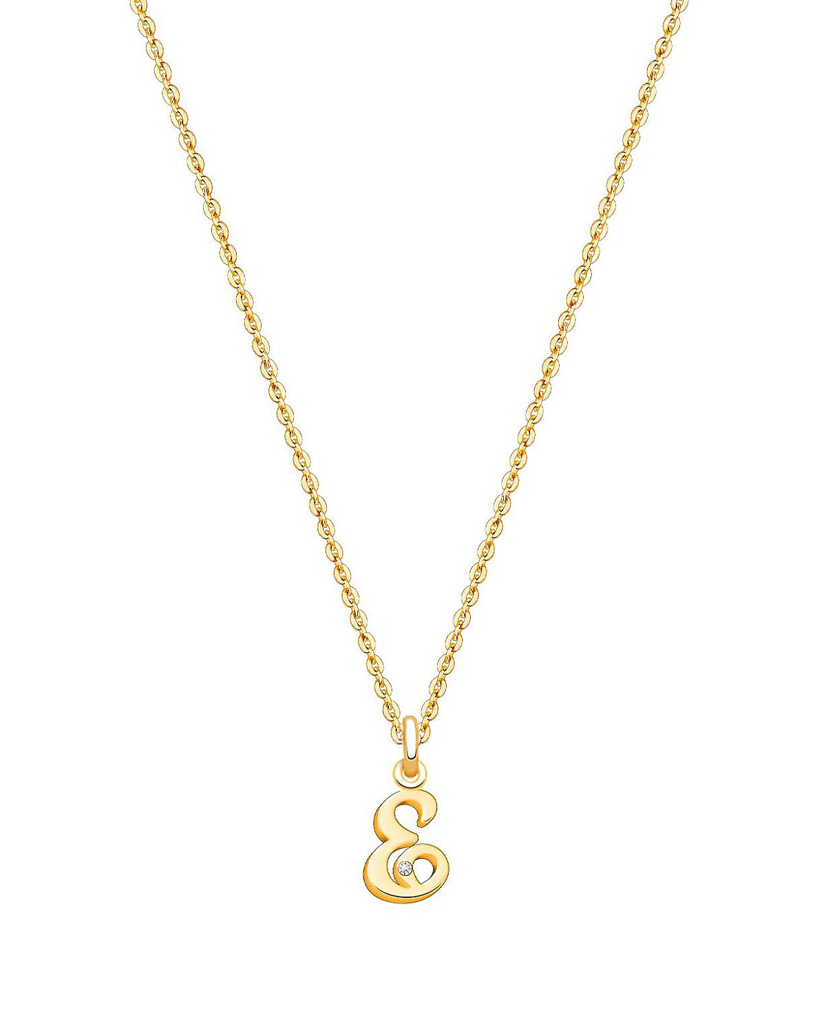 Tiny Blessings Girls 14K Gold Diamond Initial 13-14" Necklace - Children
