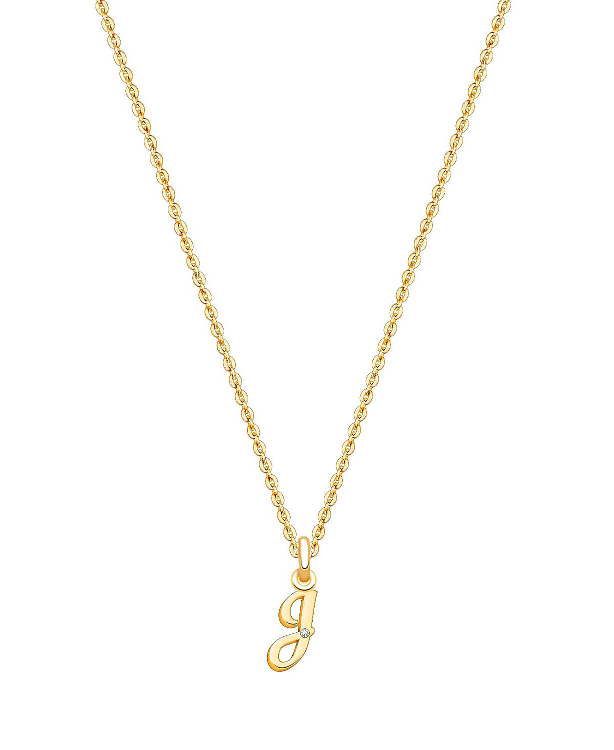 Tiny Blessings Girls 14K Gold Diamond Initial 13-14" Necklace - Children