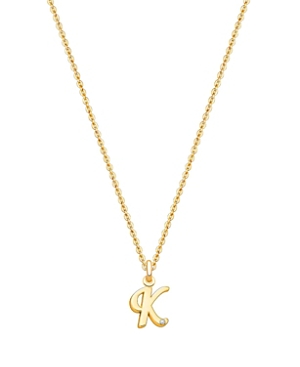 Tiny Blessings Girls' 14k Gold Diamond Initial 13-14 Necklace - Baby, Little Kid, Big Kid In 14k Gold - K