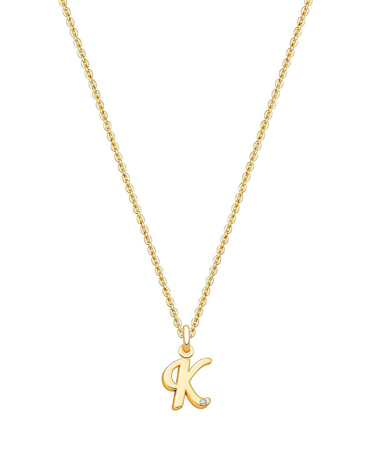 Tiny Blessings Girls 14K Gold Diamond Initial 13-14" Necklace - Children