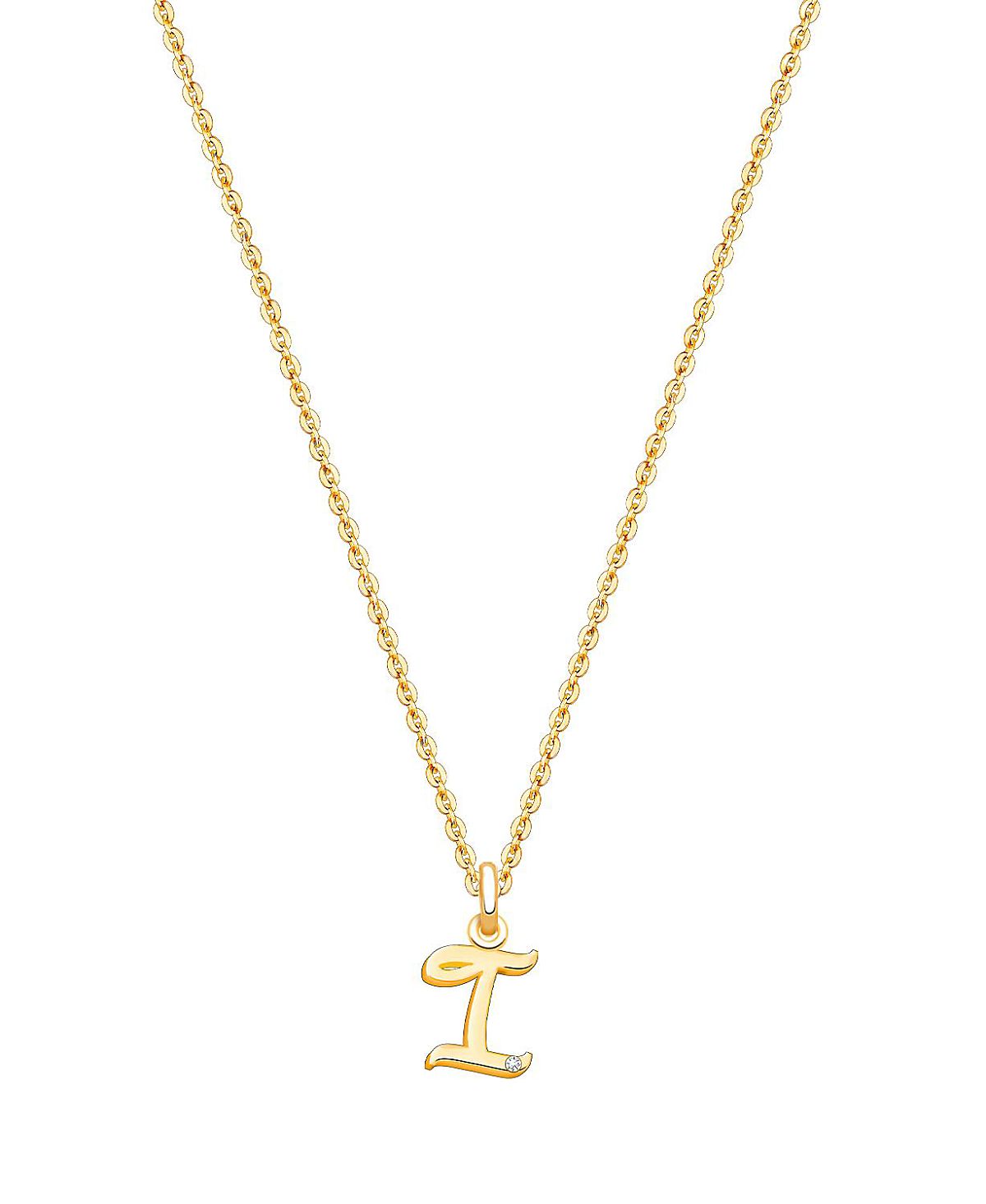 Tiny Blessings Girls 14K Gold Diamond Initial 13-14" Necklace - Children