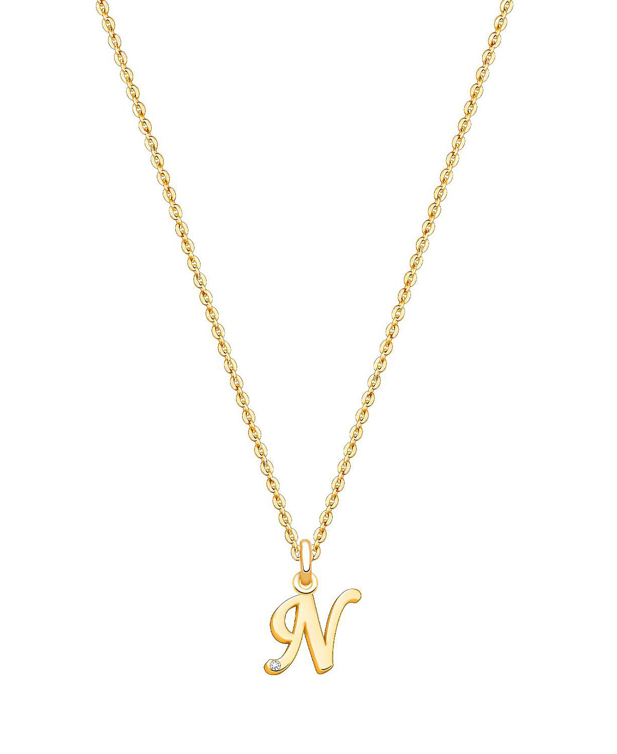 Tiny Blessings Girls 14K Gold Diamond Initial 13-14" Necklace - Children