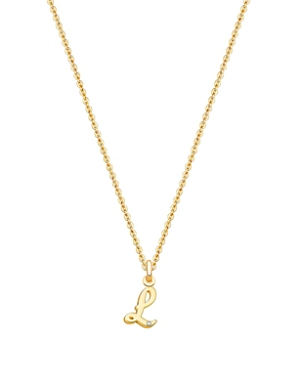 TINY BLESSINGS GIRLS' 14K GOLD DIAMOND INITIAL 13-14 NECKLACE - BABY, LITTLE KID, BIG KID
