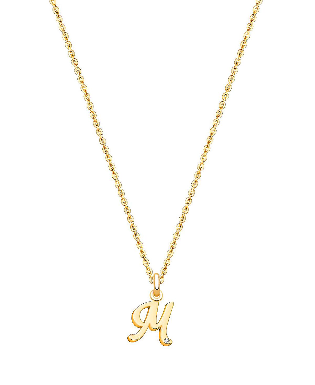 Tiny Blessings Girls 14K Gold Diamond Initial 13-14" Necklace - Children