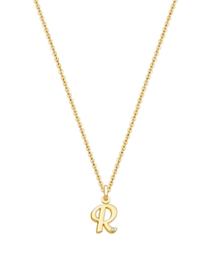 Tiny Blessings Girls' 14k Gold Diamond Initial 13-14 Necklace - Baby, Little Kid, Big Kid In 14k Gold - R
