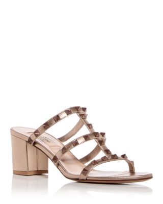 Valentino Garavani Women's Rockstud Block Heel Slide Sandals