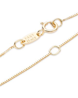 Helium Initial Pendant Necklace in 14K Gold, 16"-18"
