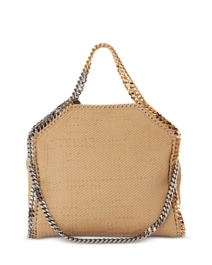Stella Mccartney Woven Chain Tote In Light Camel/gold