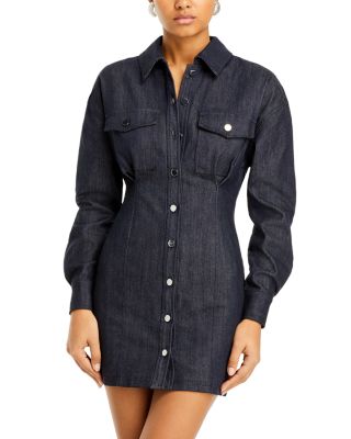 Line & Dot Long Sleeve Button Front Shirt Dress | Bloomingdale's