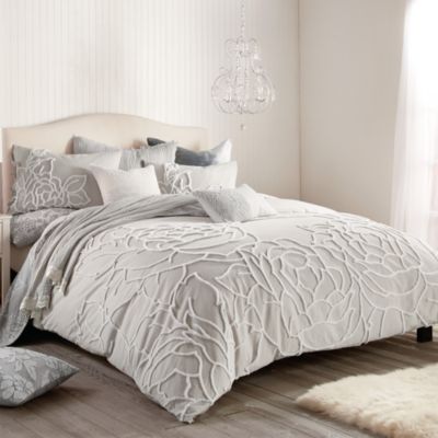Chenille Rose Duvet Cover Set, King