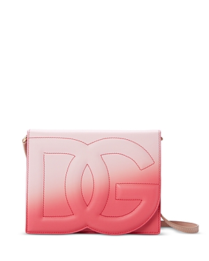 Shop Dolce & Gabbana Mini Leather Ombre Shoulder Bag In Pink Multi