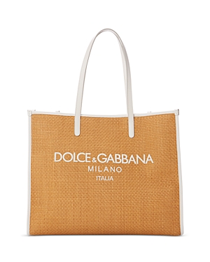 Dolce & Gabbana Woven Tote In Rust/copper