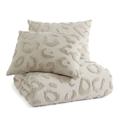 Chenille Leopard Bedding Set
