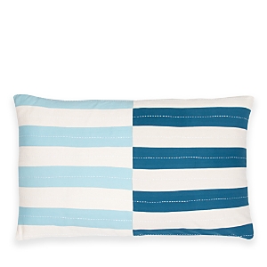 Anchal Offset Stripe Lumbar Pillow In Blue