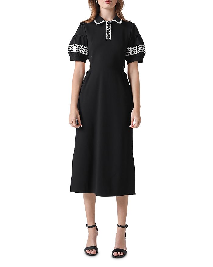 Gracia Lace Trim Side Cutout Midi Sheath Dress | Bloomingdale's