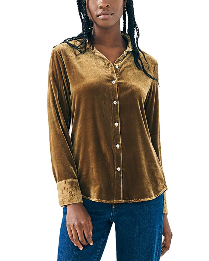 Faherty Genevieve Velvet Shirt | Bloomingdale's