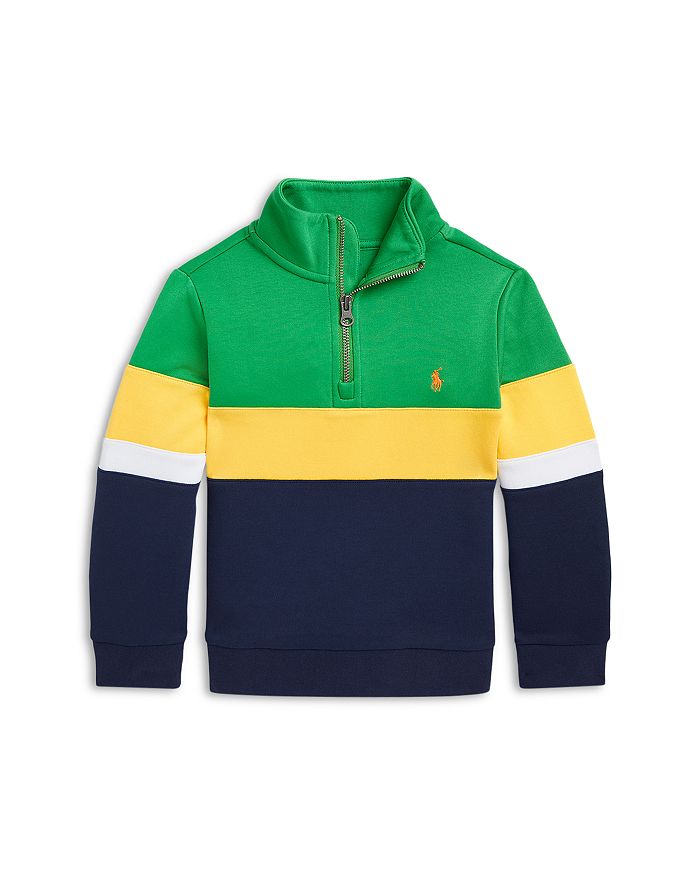 Color block quarter zip sweatshirt 2025