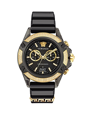Shop Versace Icon Active Chronograph, 44mm In Black