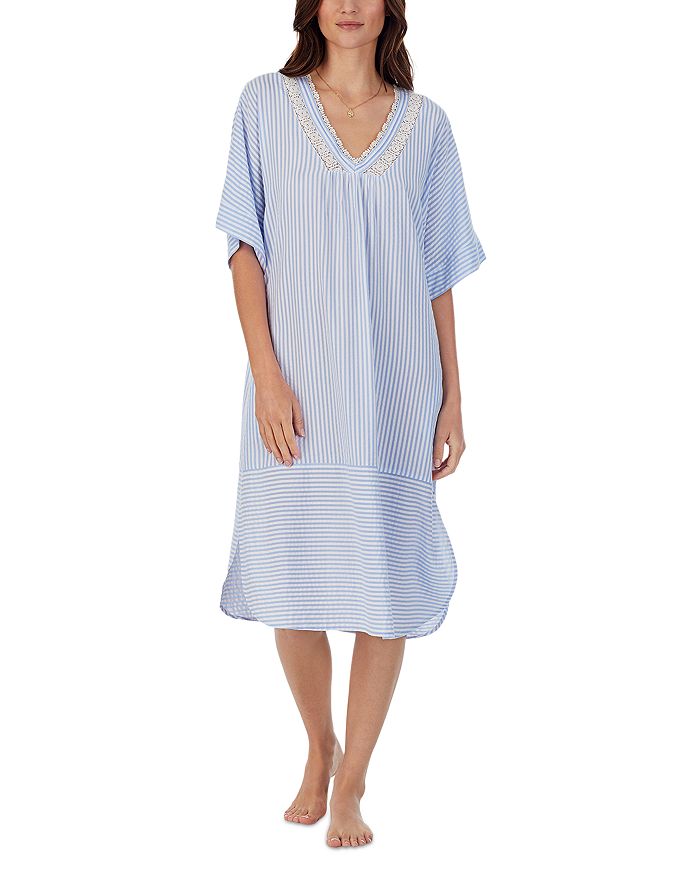 Eileen West Striped Caftan Nightgown | Bloomingdale's