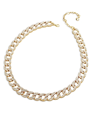 BAUBLEBAR CASSANDRA PAVE CURB CHAIN NECKLACE, 16